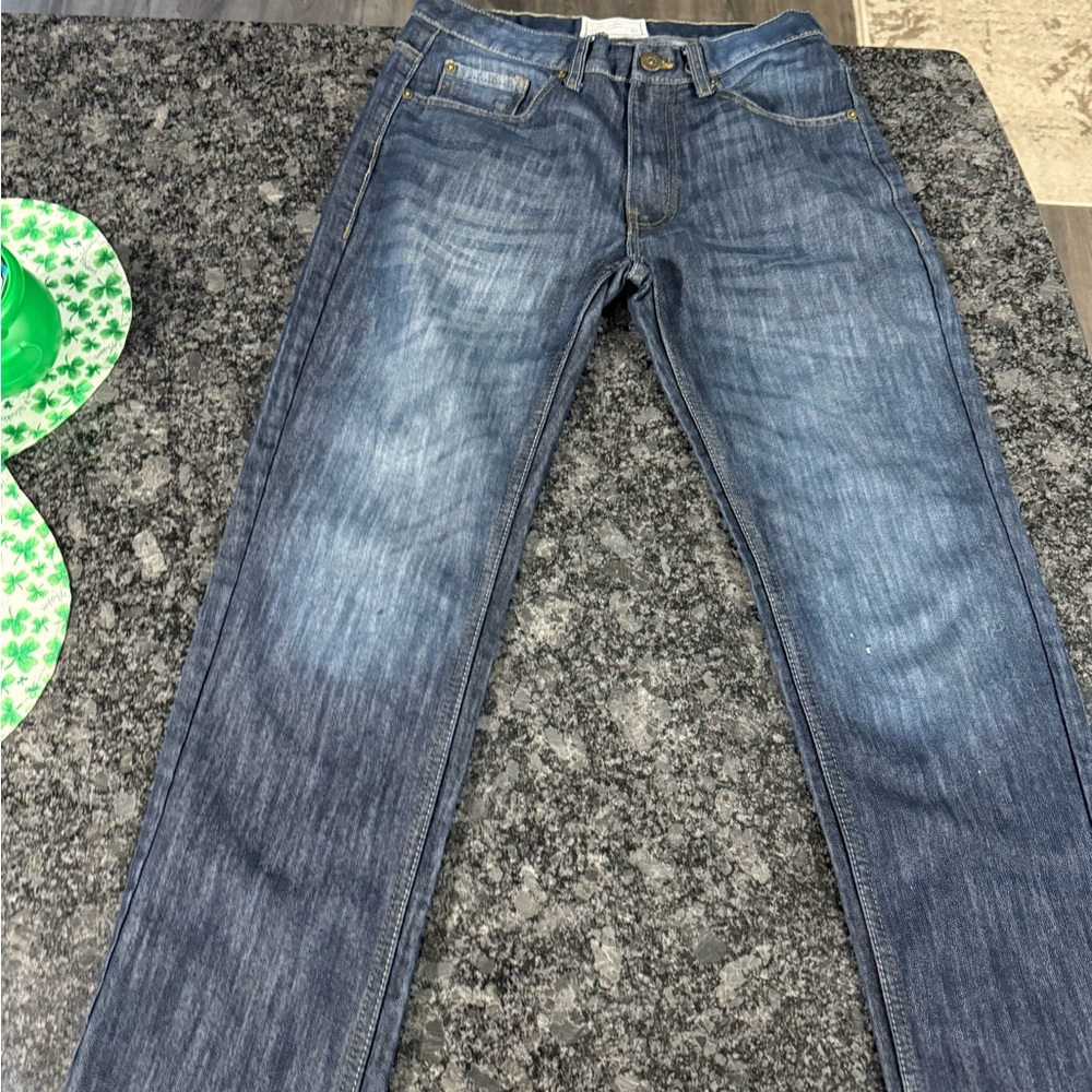 Alexander Julian Blue Relaxed Jeans with Worn-In Look